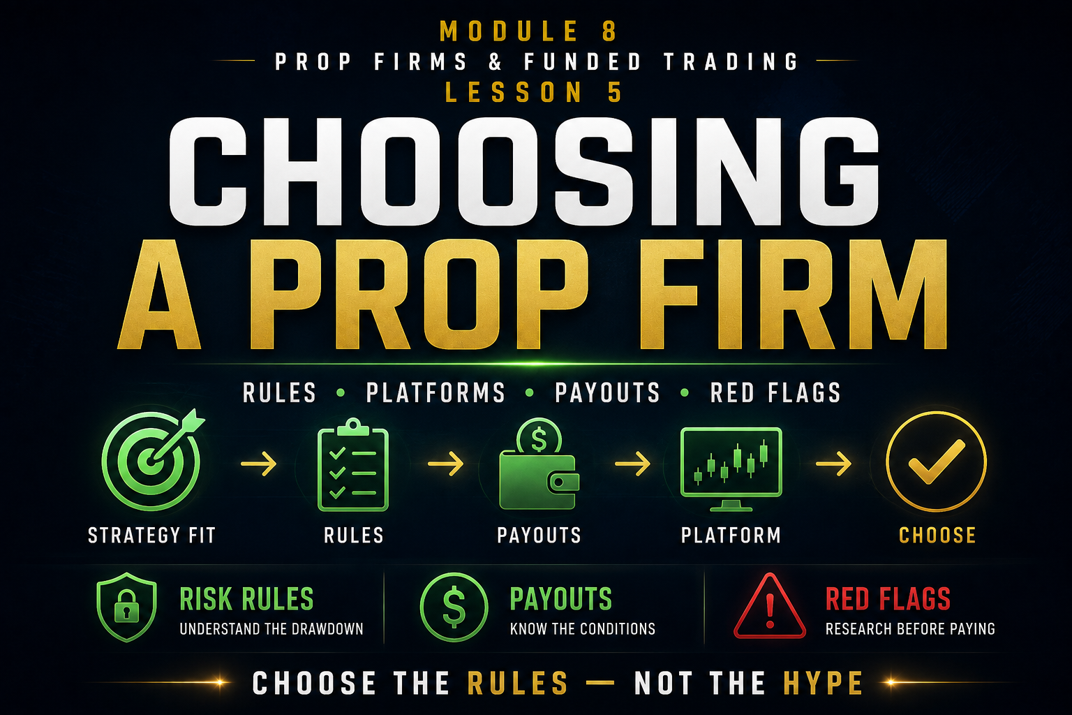 Choosing a Prop Firm: Rules, Platforms, Payouts & Red Flags — Academy of Financial Markets